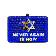 Suportive “Never Again Is Now” Crystal Clutch