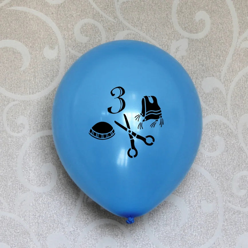 Jewish Upsherin Decorations Scissors Balloons - ⁠Party Kit to celebrate UPSHERNISH at 3 years old