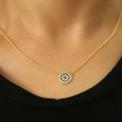 New 925 Sterling Silver Evil Eye Hamsa Necklace