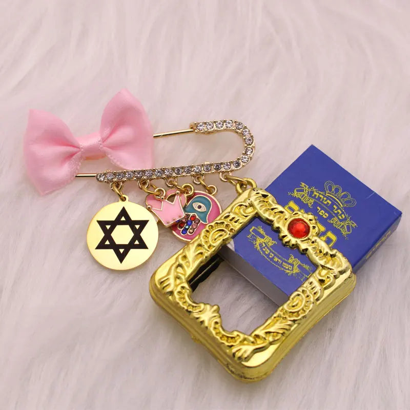 Psalm Book Baby Pin Brooch - Hebrew Jewish Naming Ceremony Gift