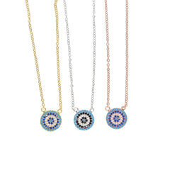 New 925 Sterling Silver Evil Eye Hamsa Necklace