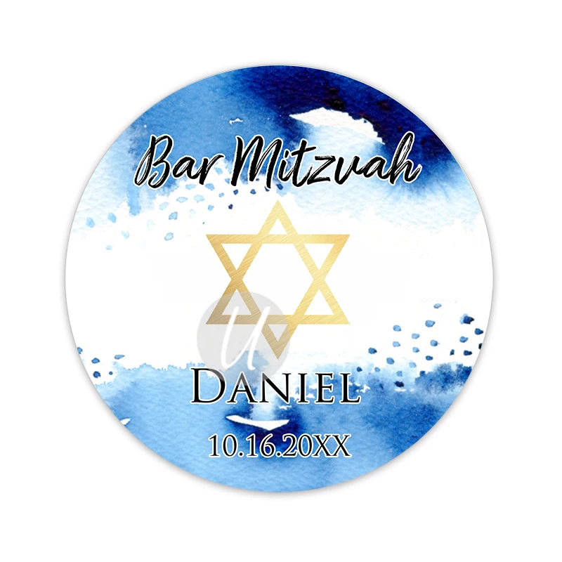 Personalized Bar Mitzvah Stickers