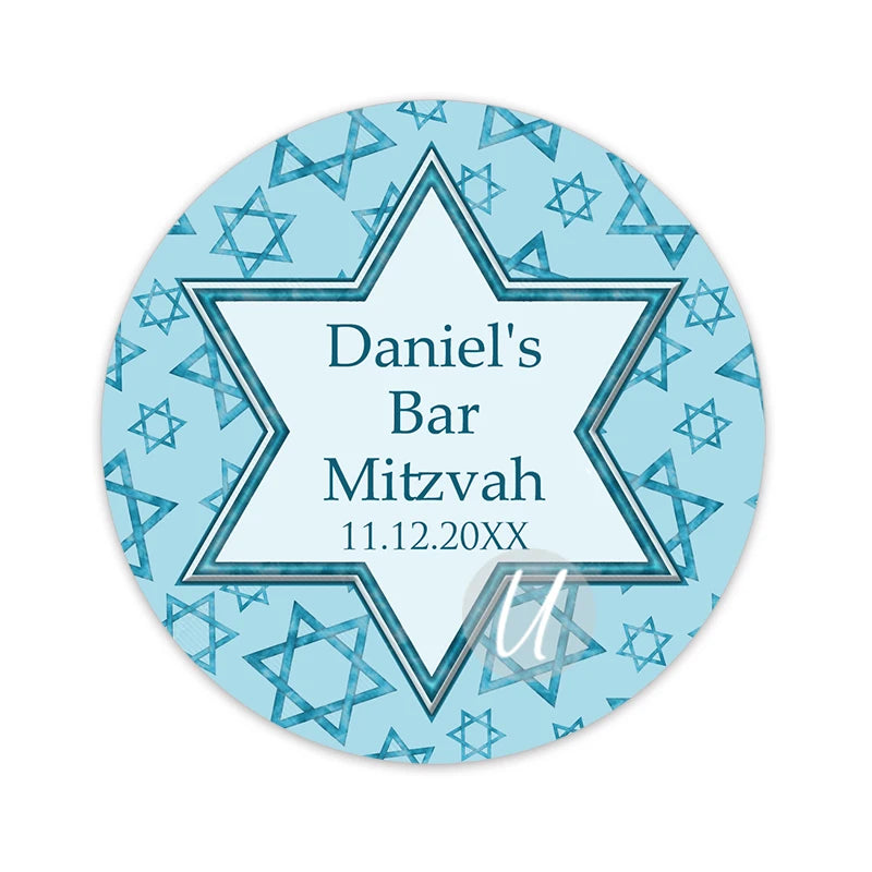 Personalized Bar Mitzvah Stickers