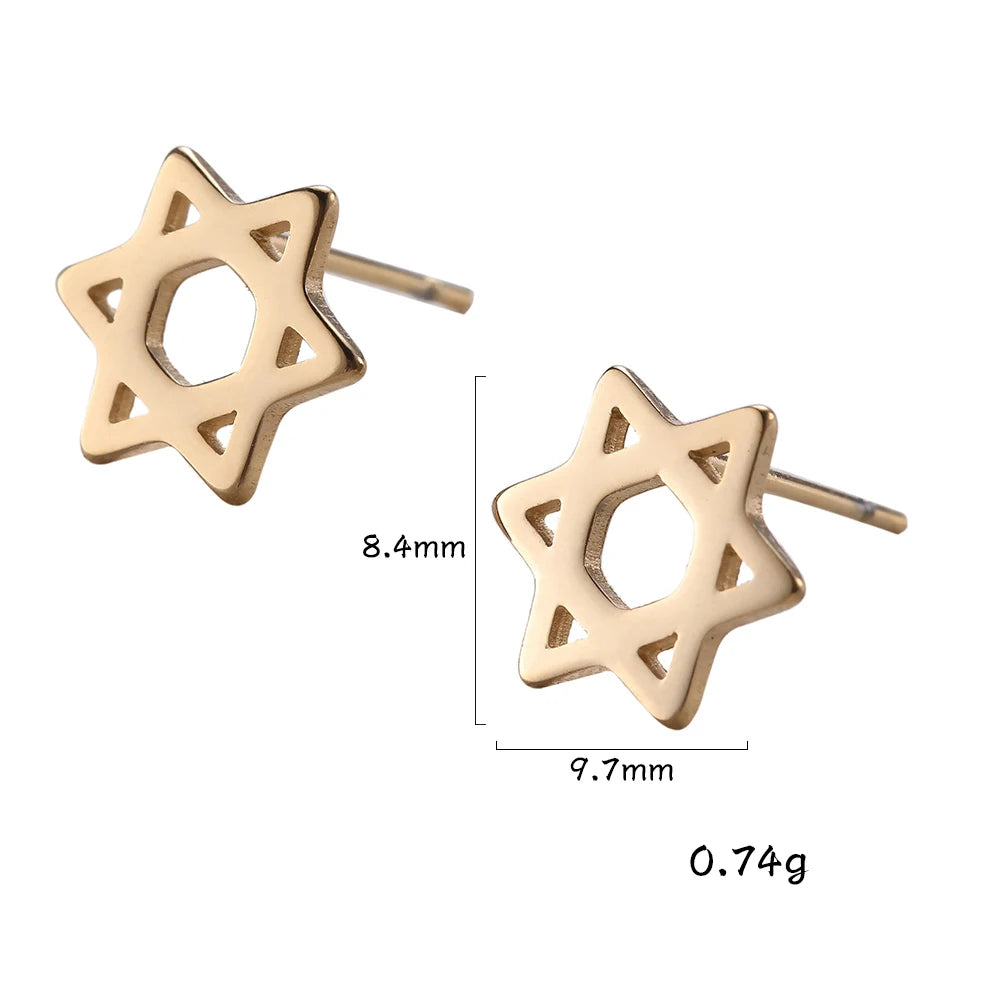 Star of David Stud Earrings