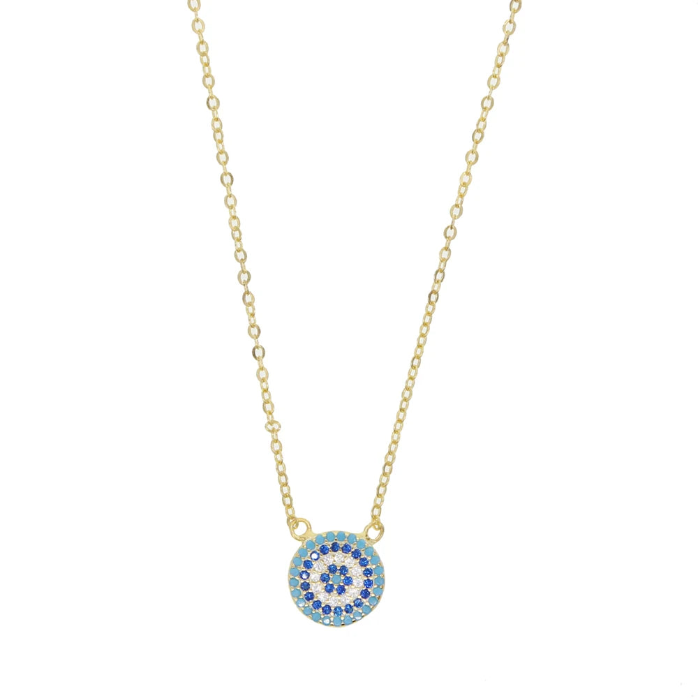 New 925 Sterling Silver Evil Eye Hamsa Necklace