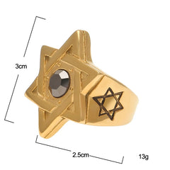 Star of David Ring for Men