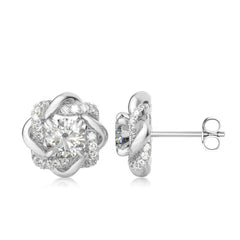 Star of David Moissanite Stud Earrings – 2 Carat 6.5mm