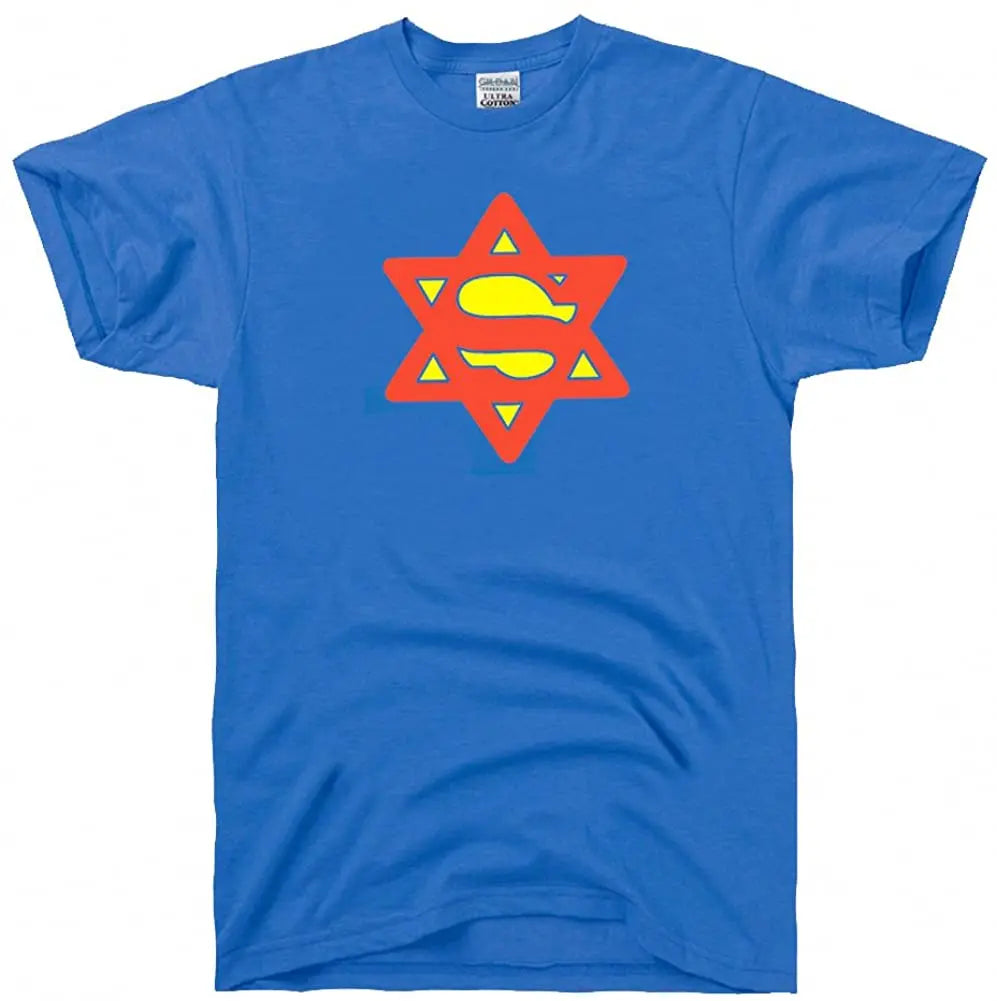 Jewish Flag Super Jew Men's T-Shirt - Slim Fit Tee