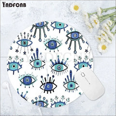 Lucky Evil Eye Round Custom Skin Desktop Desk Mat