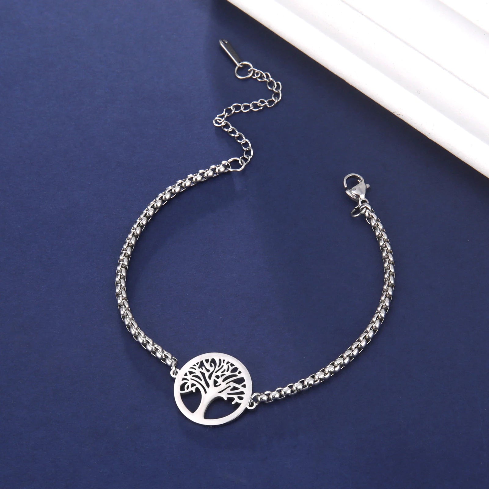 Tree of Life Stainless Steel Charm Bracelet