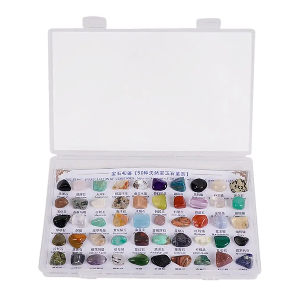 50PCS Natural Crystal Rock Collection – Reiki Healing Stones