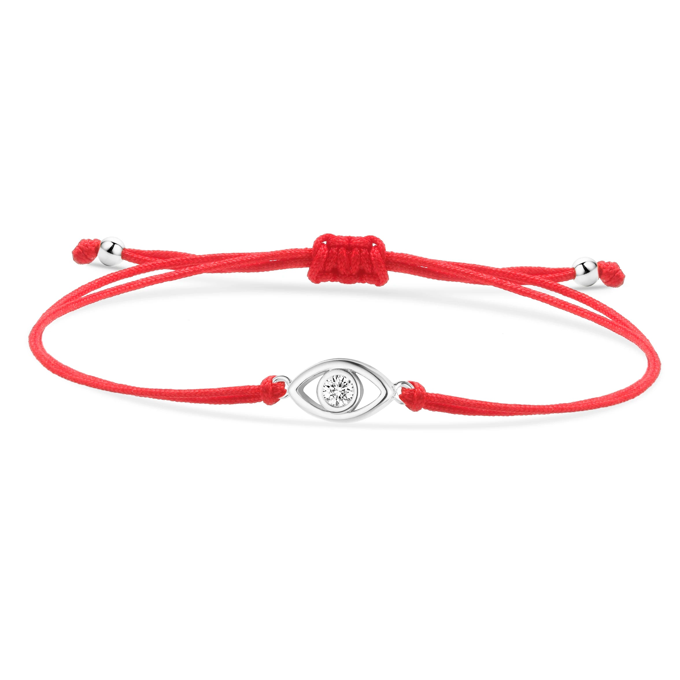 Gold-Plated Evil Eye Charm Bracelet with Red String - Kabbalah Protection