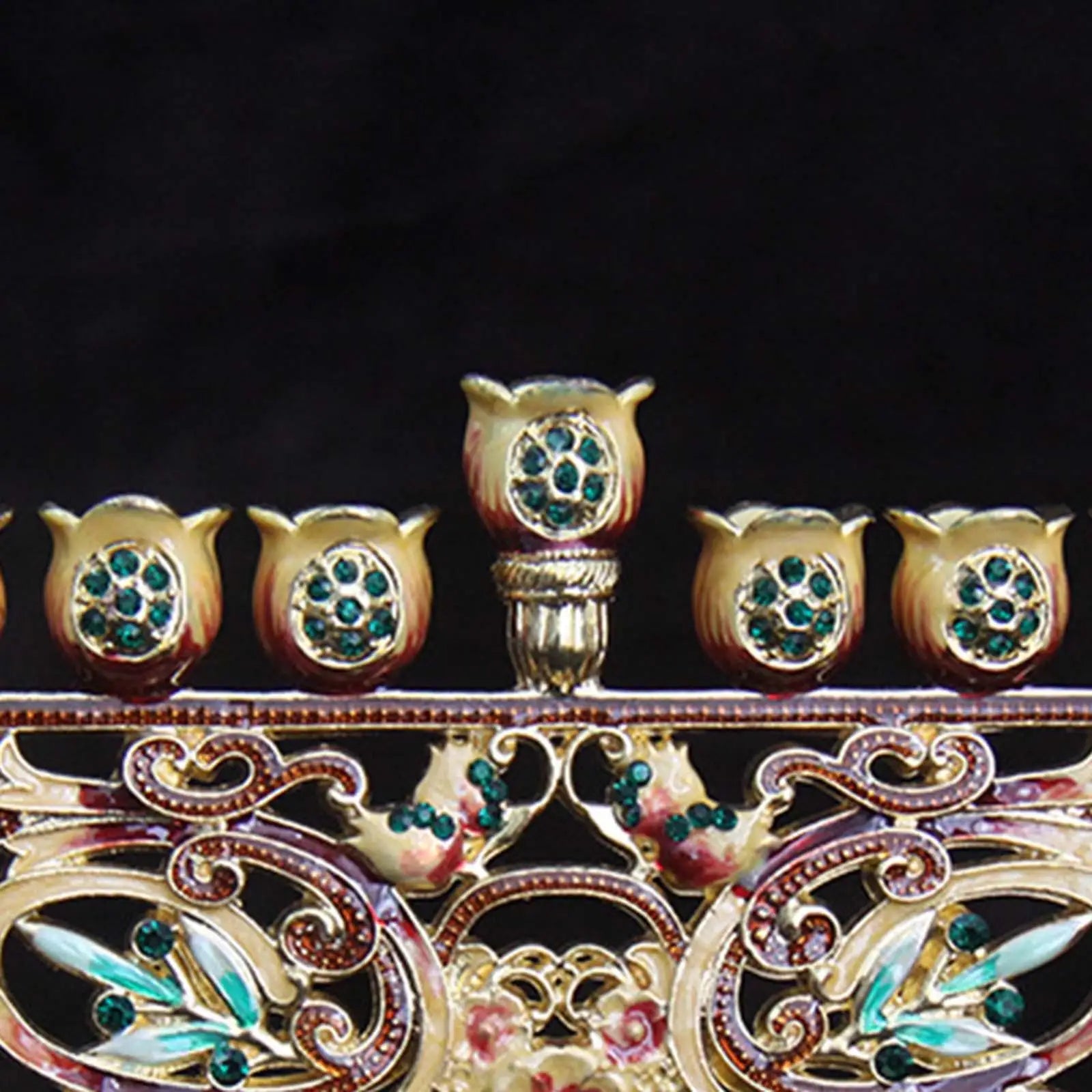 Enamel 9 Branch Hanukkah Menorah