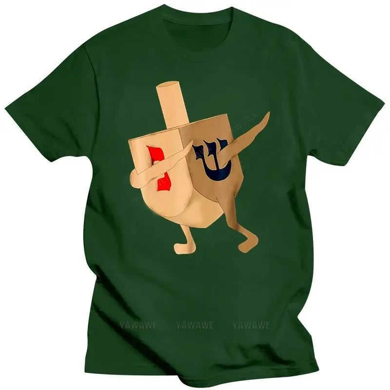 Funny Jewish Hanukkah Dabbing Dreidel T-Shirt – Men's Fashion Tee