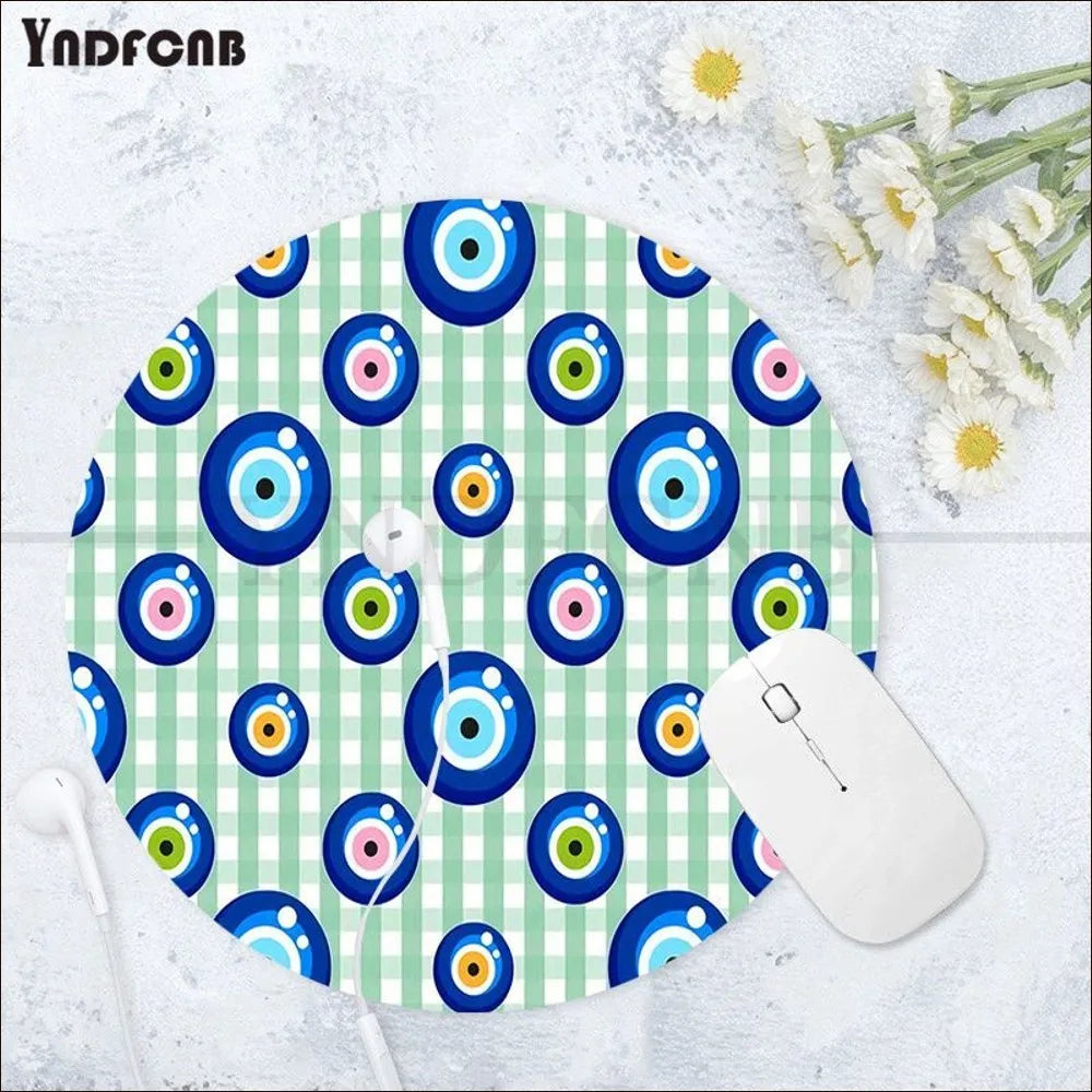 Lucky Evil Eye Round Custom Skin Desktop Desk Mat