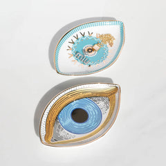 1pc Ceramic Jewelry Storage Tray – Unique Evil Eye Design