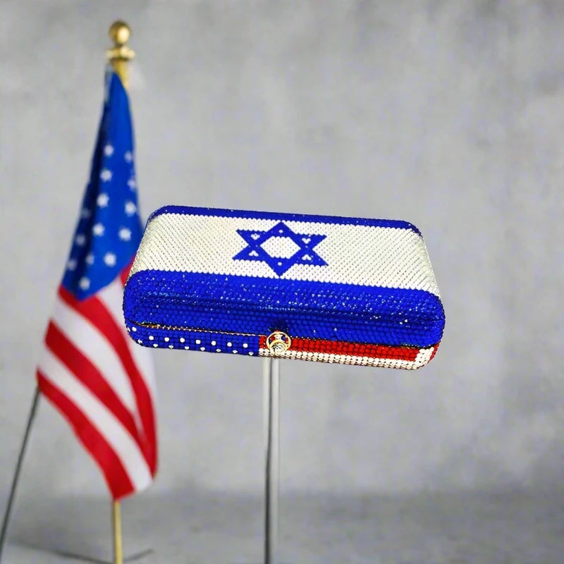 USA & Israel Flags Reunion Clutch