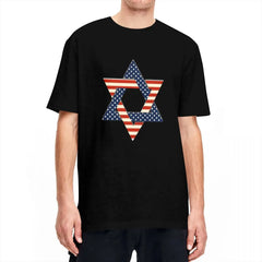 Star Of David American Flag T-Shirt