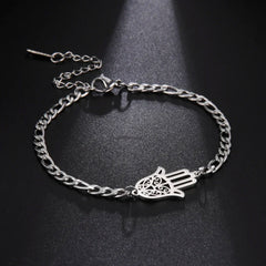 Hand of Fatima Hamsa Ankle Bracelet