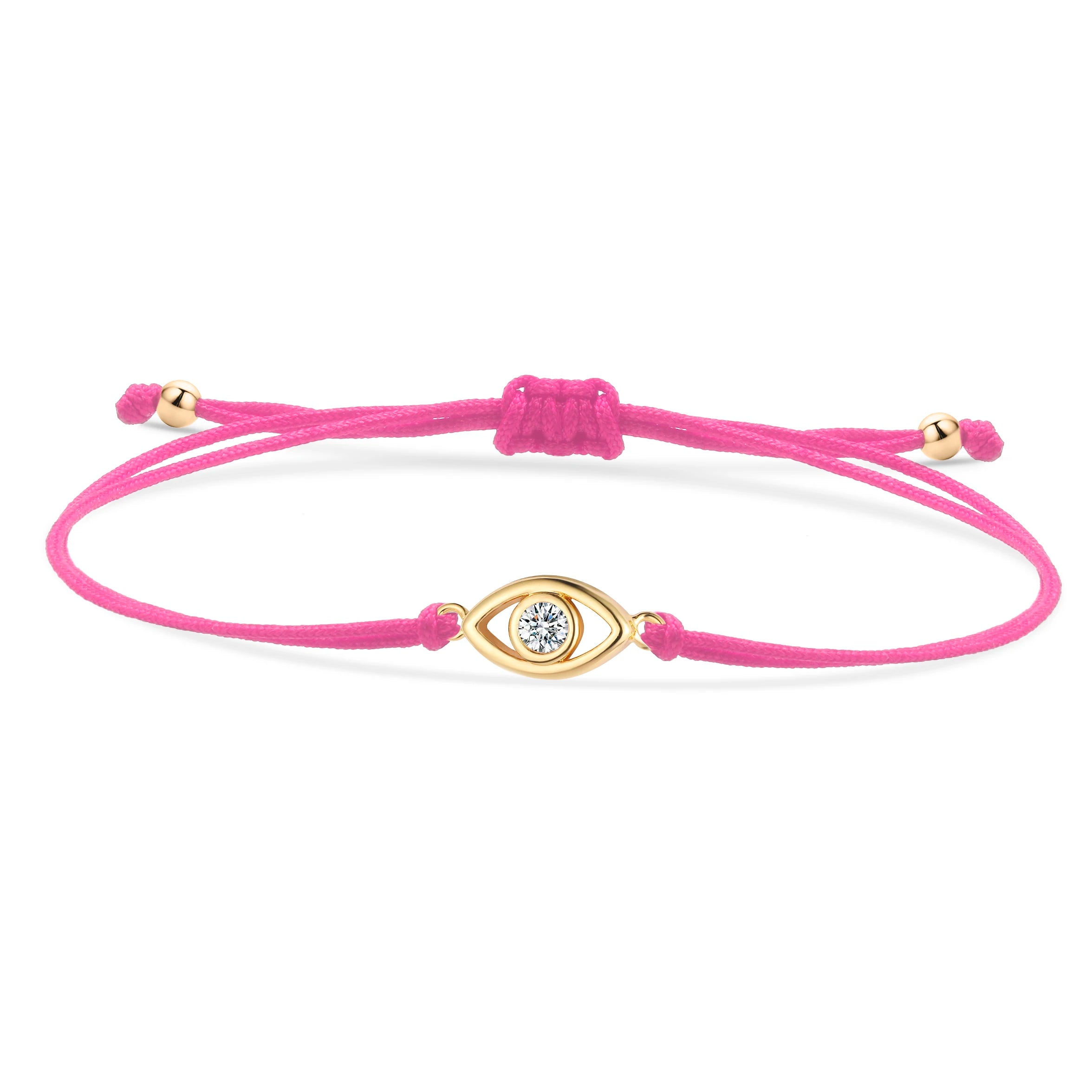 Gold-Plated Evil Eye Charm Bracelet with Red String - Kabbalah Protection