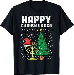 Happy Chrismukkah T-Shirt - Jewish Christmas Hanukkah Chanukah Gift