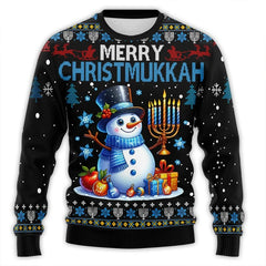 Hanukkah Menorah 3D Printed Christmas Sweater