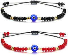 Kabbalah Hamsa Hand & Evil Eye Beaded Bracelet