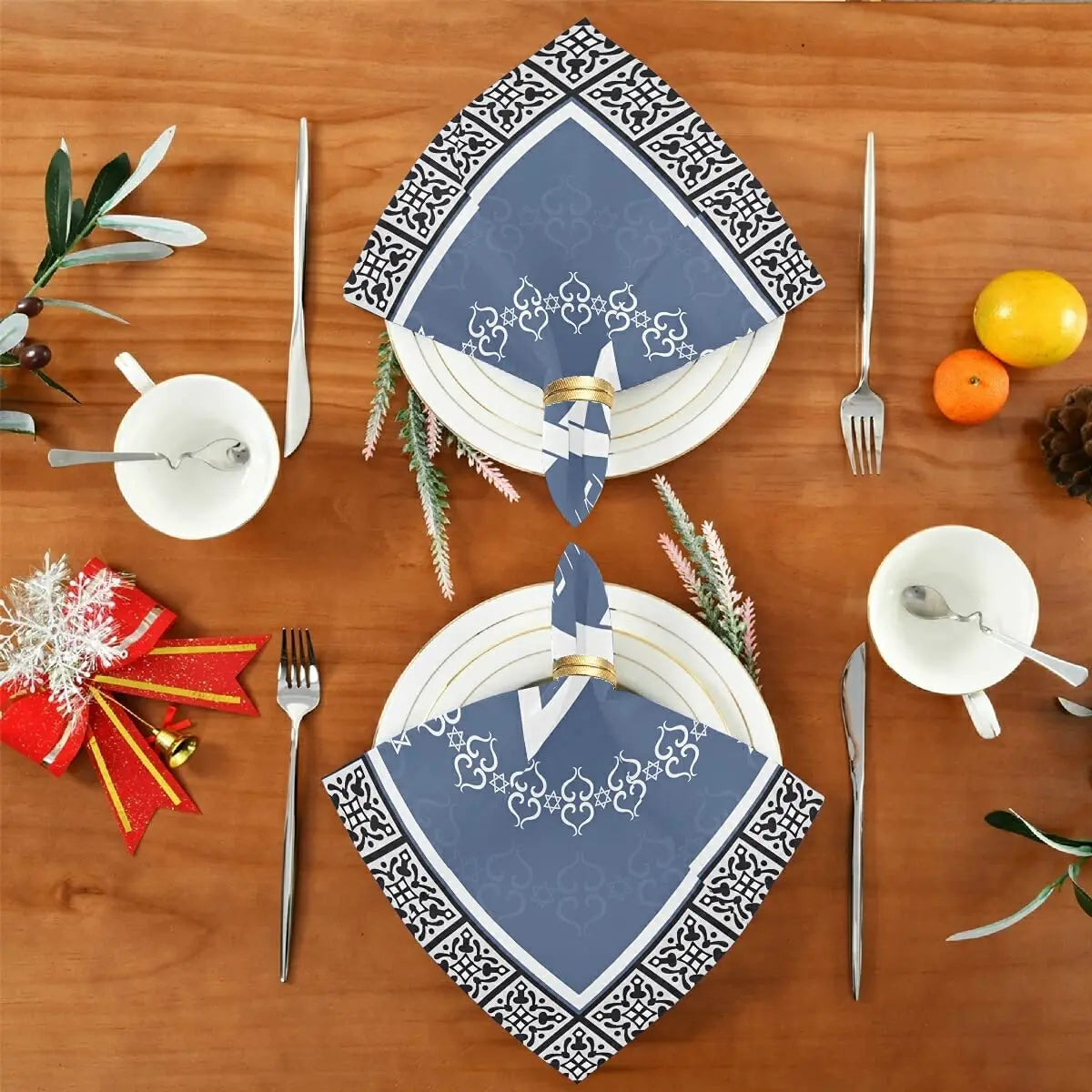 Happy Hanukkah Table Cloth Napkins