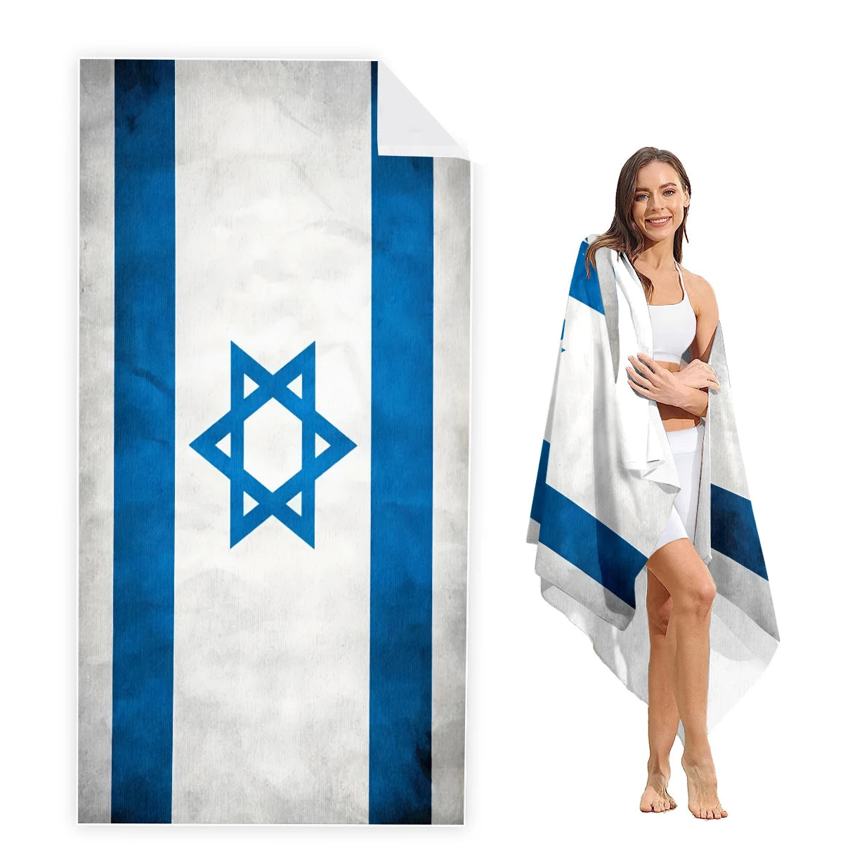 Israel Flag Oversized Beach Towel