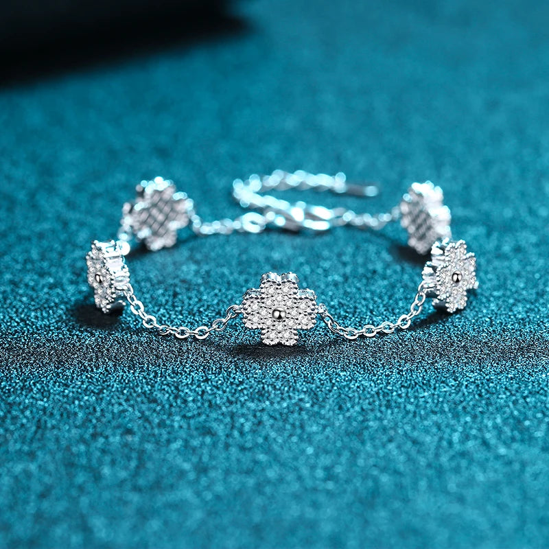 Moissanite Bracelet for Women – 925 Sterling Silver