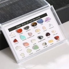 24 PCS Natural Healing Crystals Tumbled Stones Set