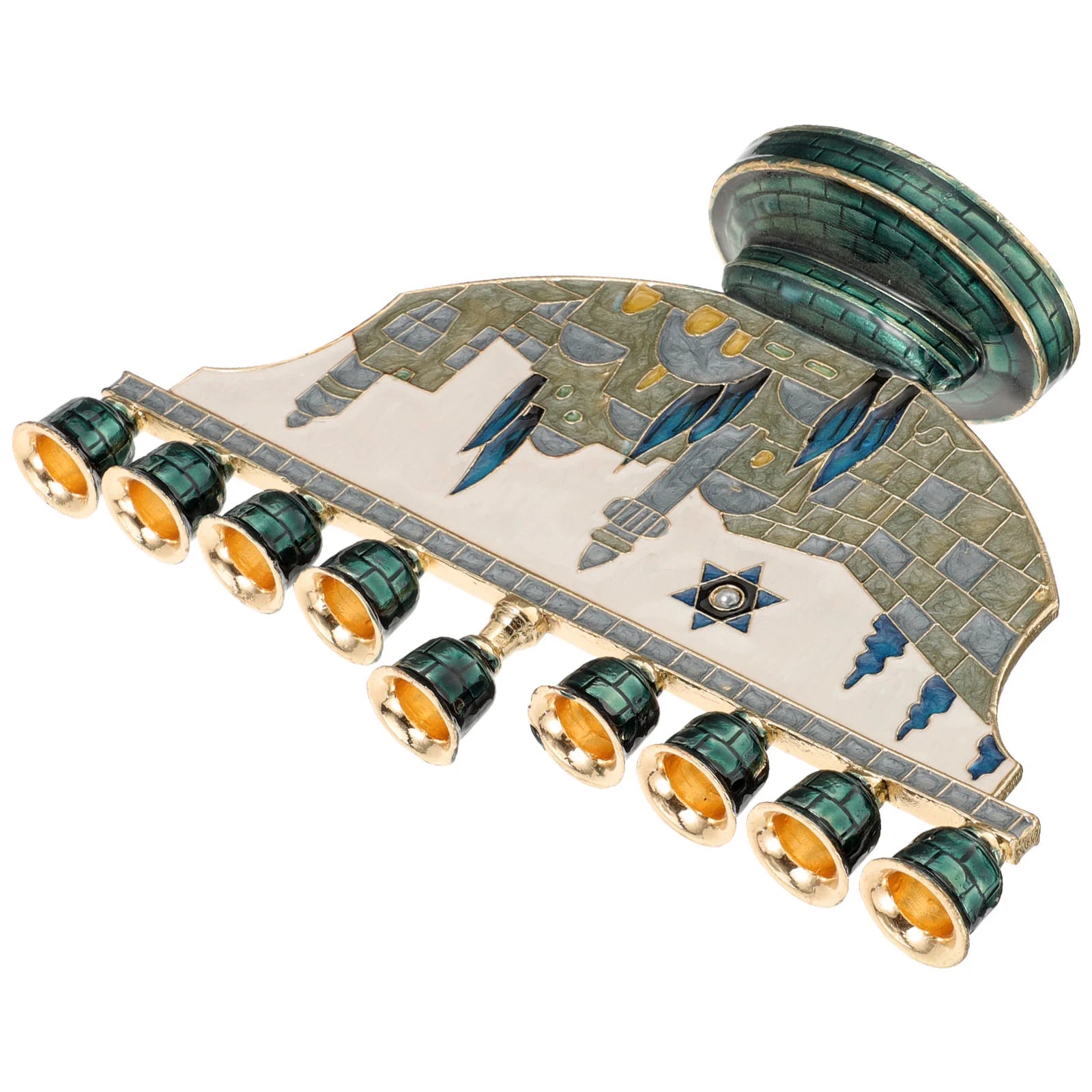 Jerusalem Hanukkah Menorah Candlestick