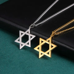 Jewish Jewelry Cutout Star of David Necklace