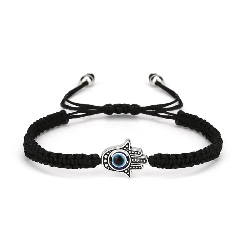 Handmade Red String Hamsa & Evil Eye Bracelet - Kabbalah Protection