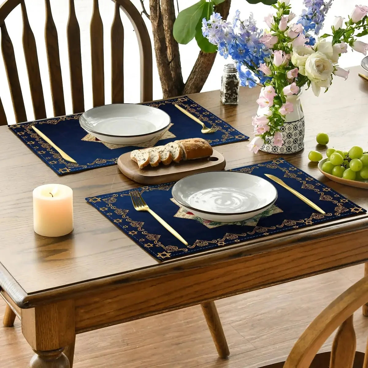 1pc Happy Passover Linen Placemat