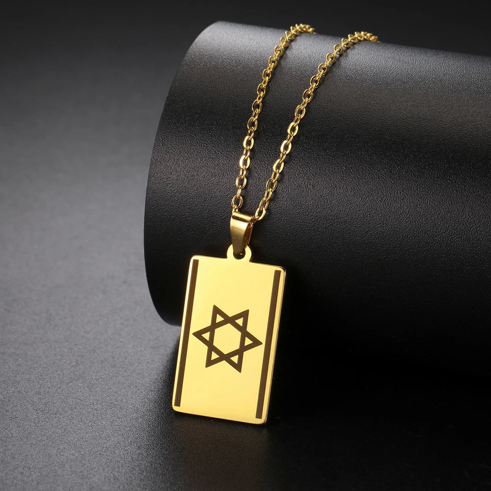 Israel's Flag Necklace for Men & Women