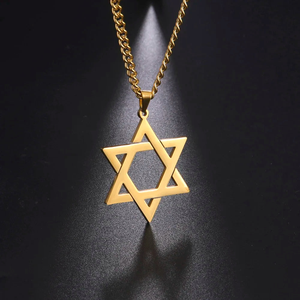 Jewish Jewelry Cutout Star of David Necklace