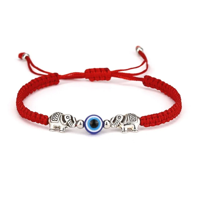 Handmade Red String Hamsa & Evil Eye Bracelet - Kabbalah Protection