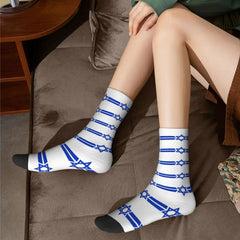 Funny Star of David Israel Flag Sports Socks