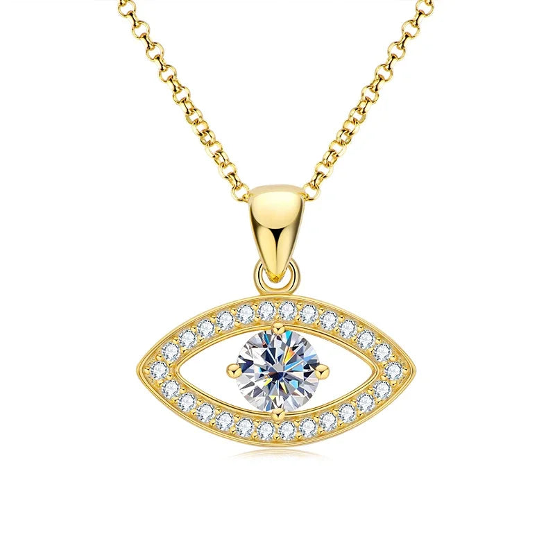 Evil Eye Certified Moissanite Pendant Necklace