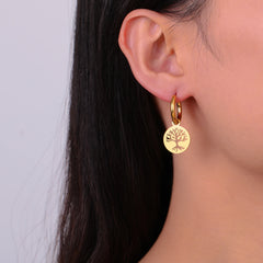 Fashionable Tree of Life Pendant Earrings