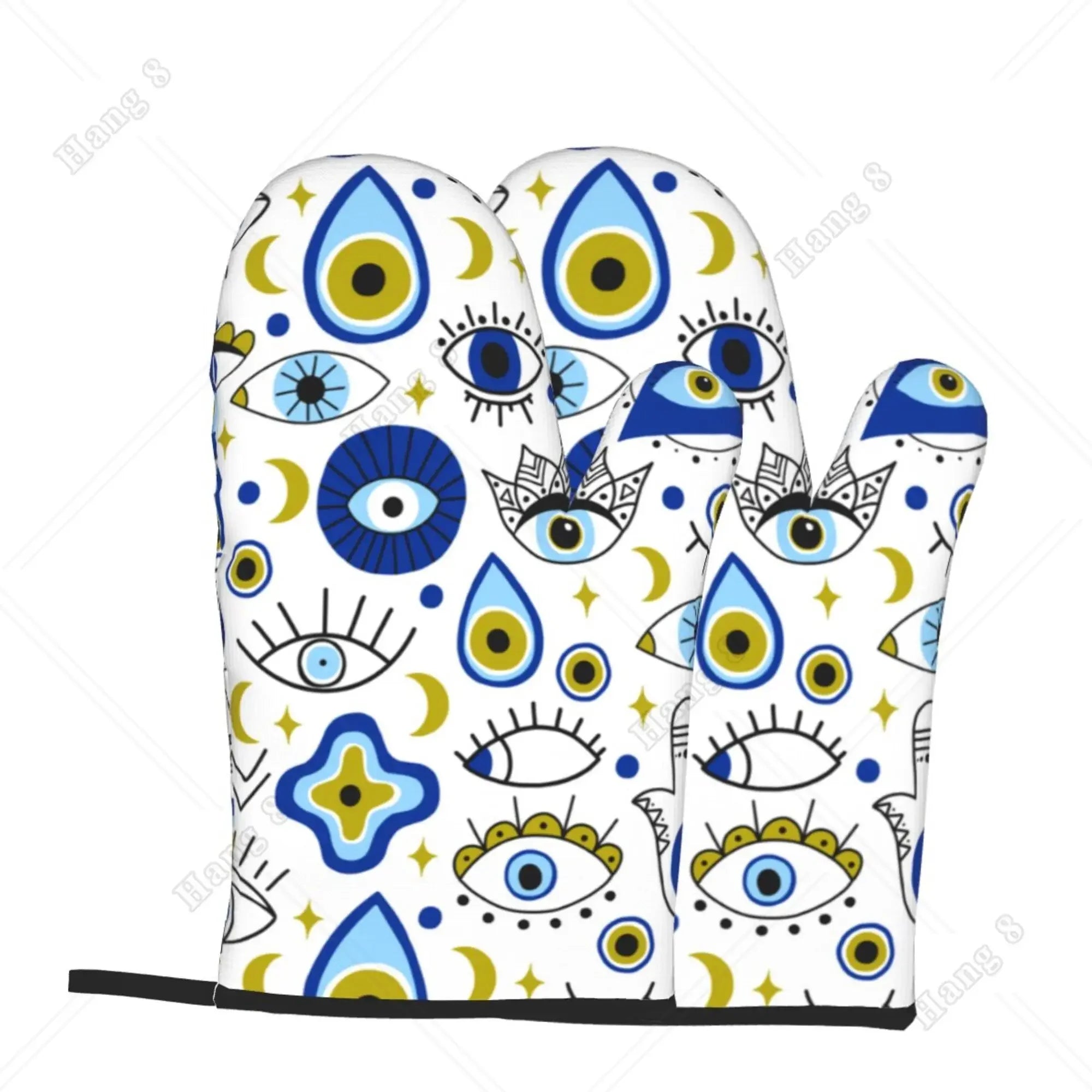 Navy Blue Evil Eye Egyptian Style - 2PC Set