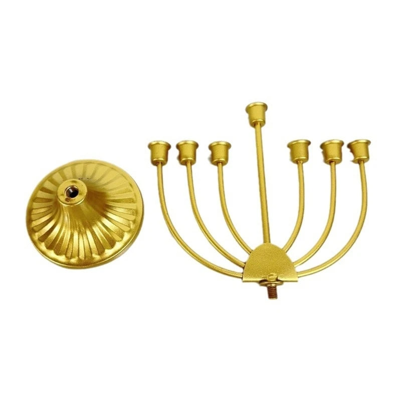 Elegant 7/9 Branch Metal Menorah