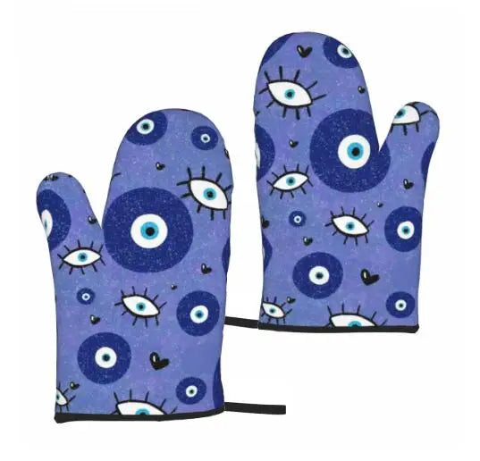 Navy Blue Evil Eye Egyptian Style - 2PC Set