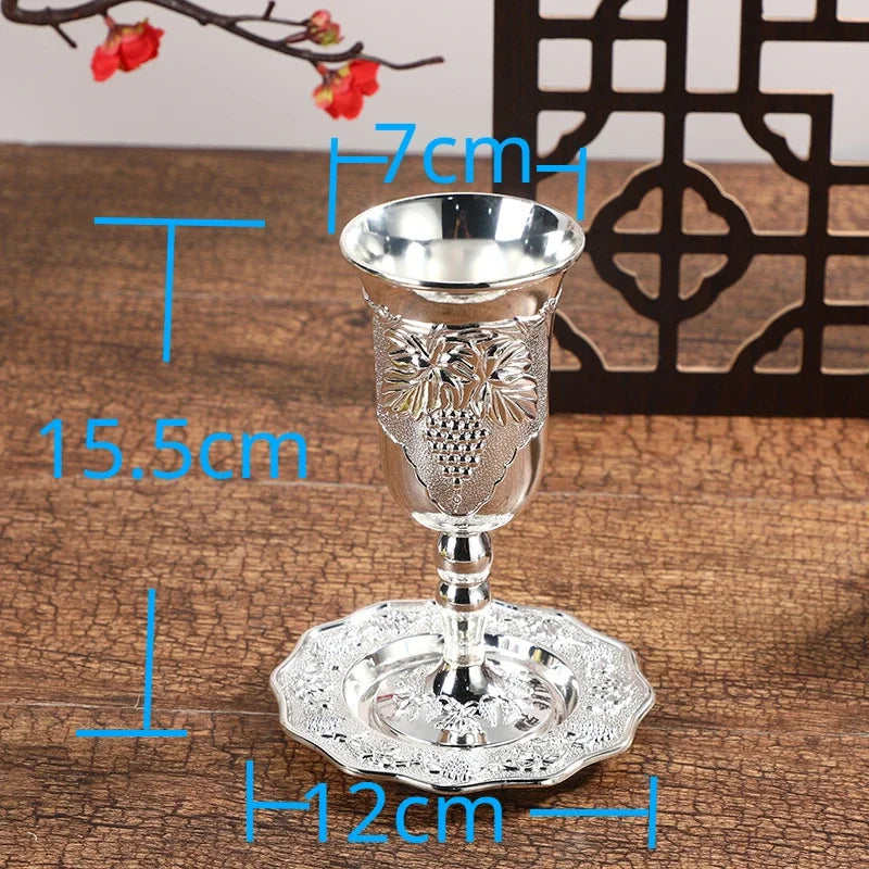 Kiddush Cup & Tray Set – Ideal for Shabbat, Havdalah, and Jewish Celebrations