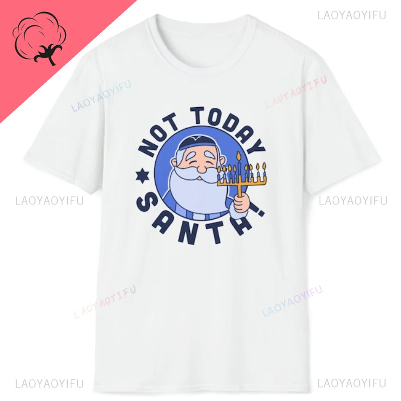 Funny Santa Christmukkah T-Shirt – Women's Hanukkah Jewish Shirt