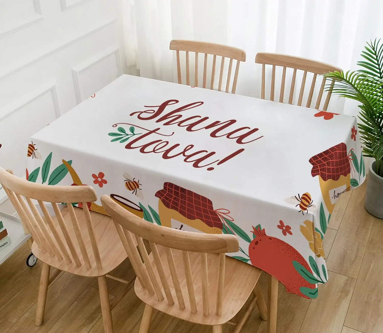 Shana Tova Rectangle Table Runner for Rosh Hashanah