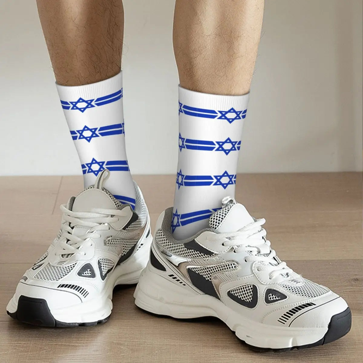 Funny Star of David Israel Flag Sports Socks