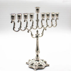 Hanukkah Menorah Candle Holder - Silver Color