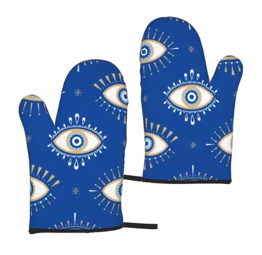 Navy Blue Evil Eye Egyptian Style - 2PC Set